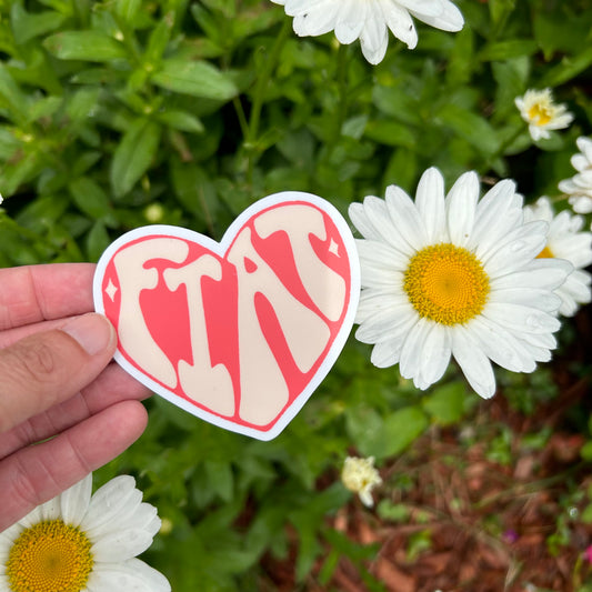 Fiat Heart Vinyl Sticker