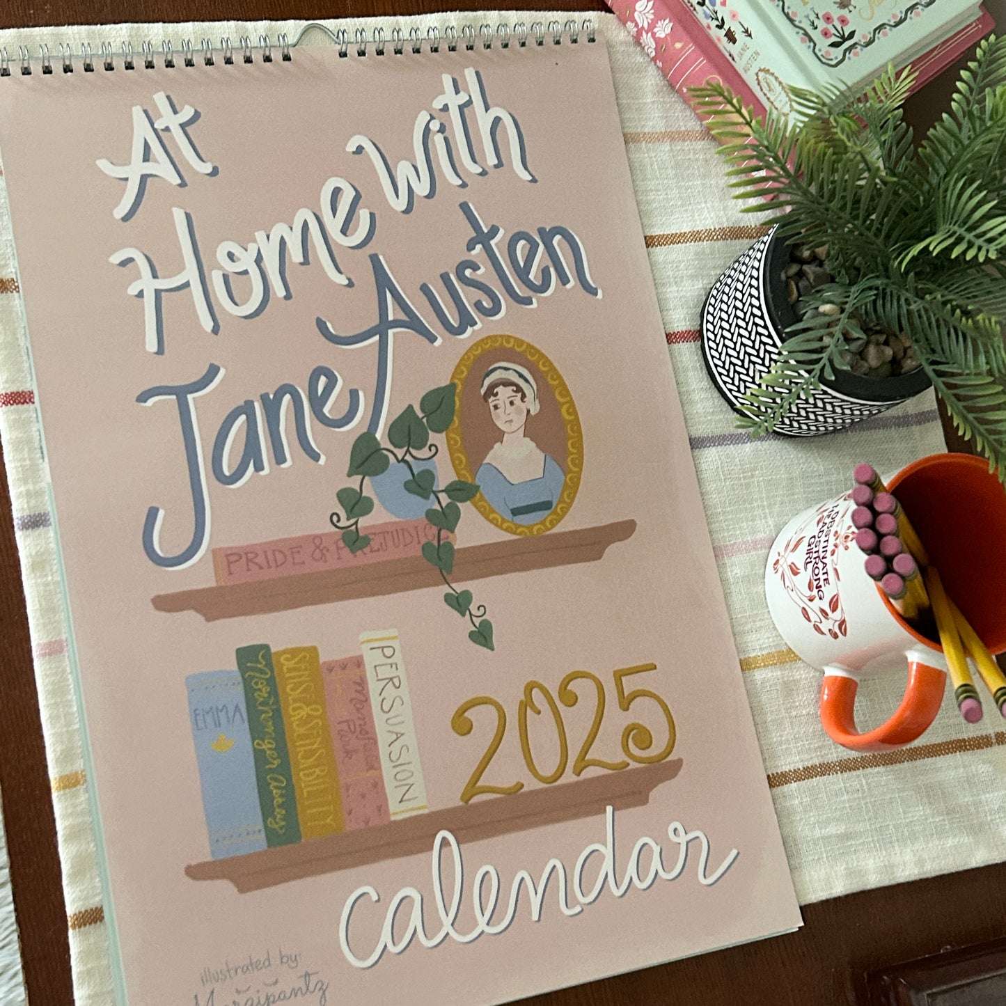 At Home With Jane Austen Wall calendar 2025