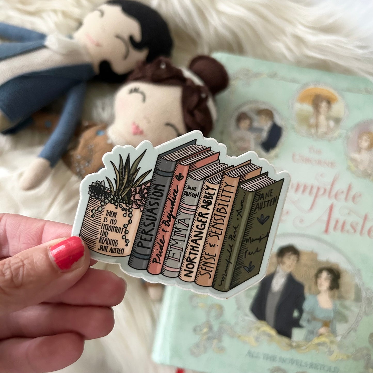 Jane Austen Book Collection Vinyl Sticker